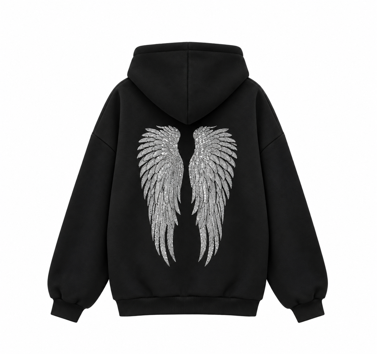 Sweat ange noir (preco01/10)