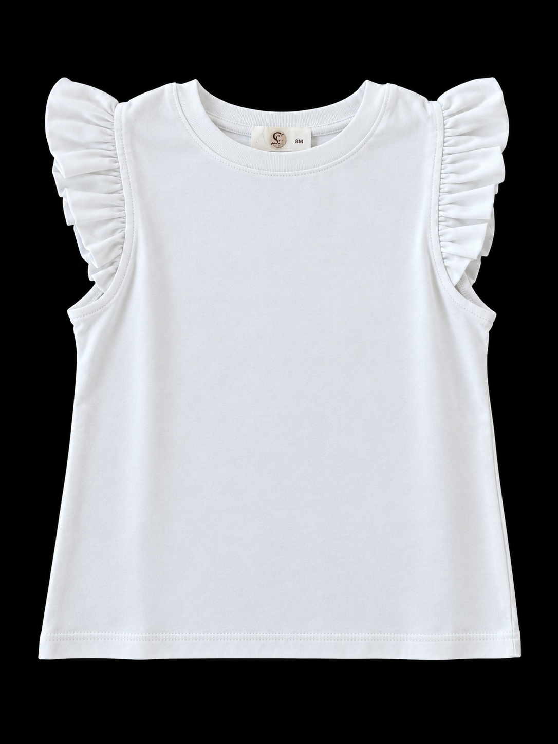 T-shirt à volants blanc